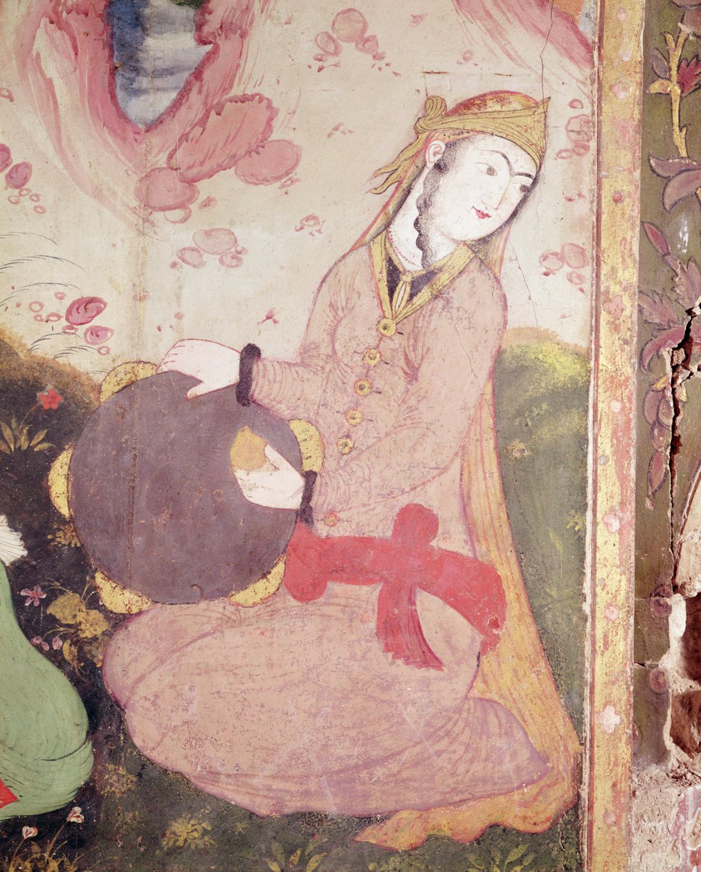 Hudebník ze dvora Shah Abbas, 1585-1627 (detail) od Persian School