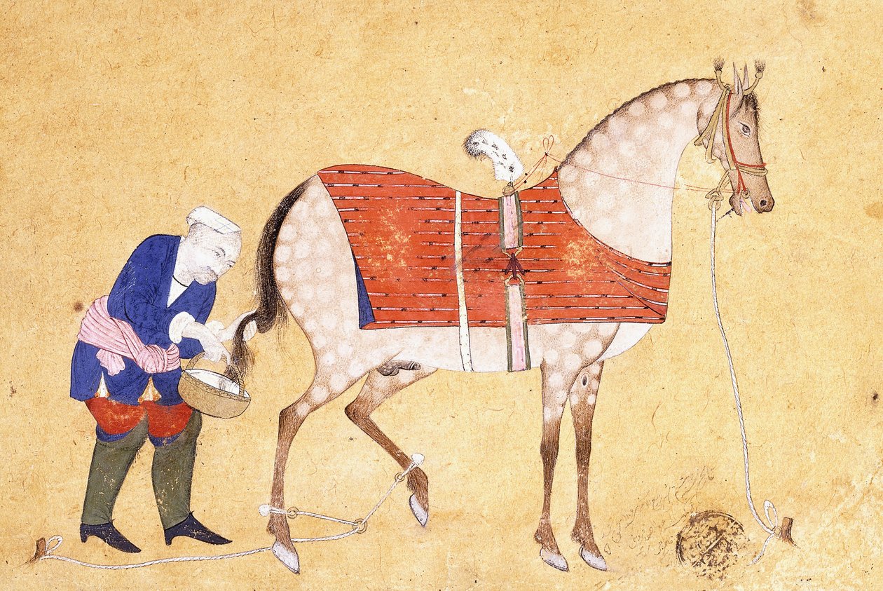 Ženich s koněm, 1694 od Persian School