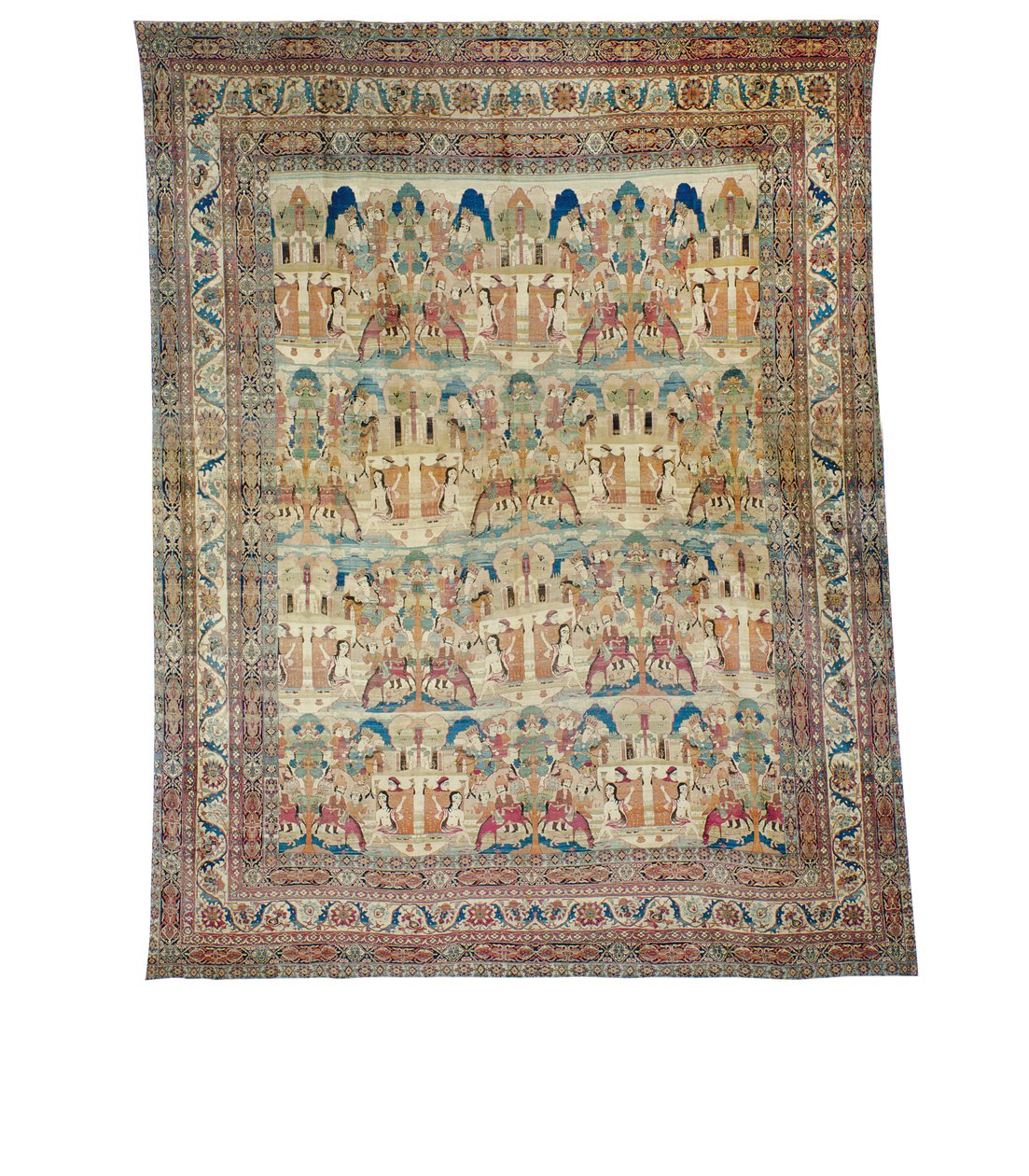 A Pictorial Lavar Kirman Carpet, jihovýchodní Persie, konec 19. století od Persian School