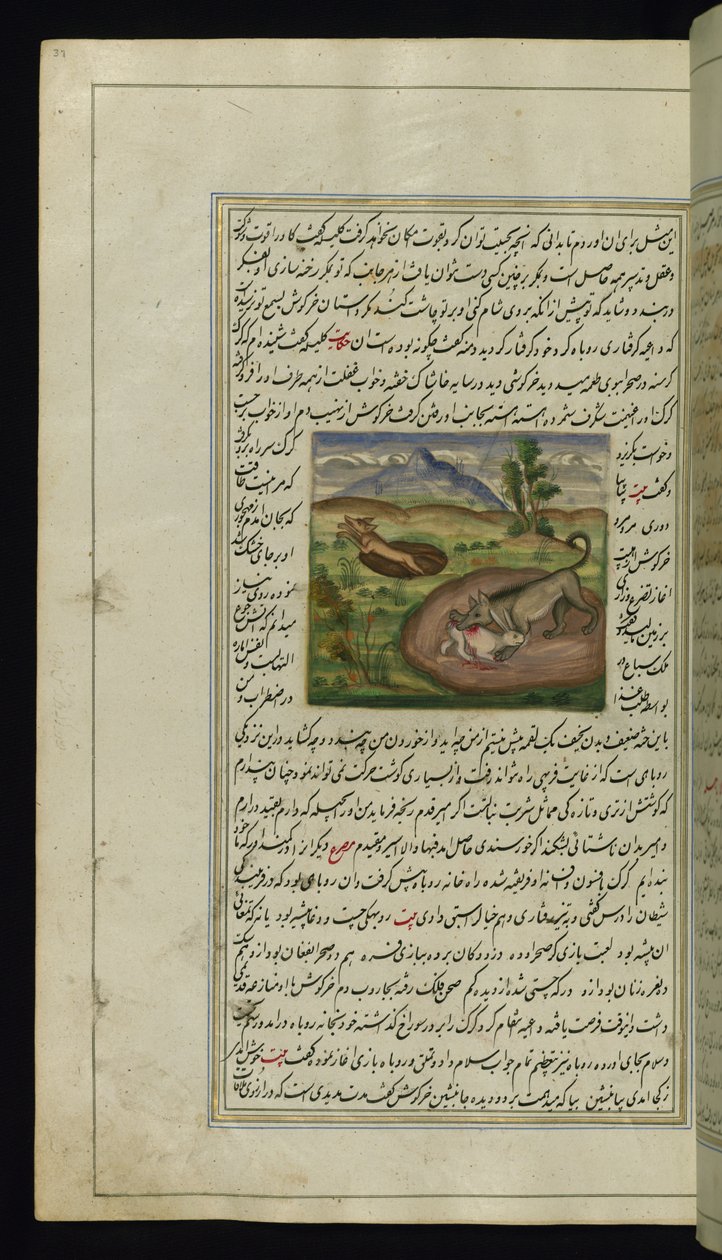 Šakal sežere zajíce z Lights of Canopus, 1847 od Persian School