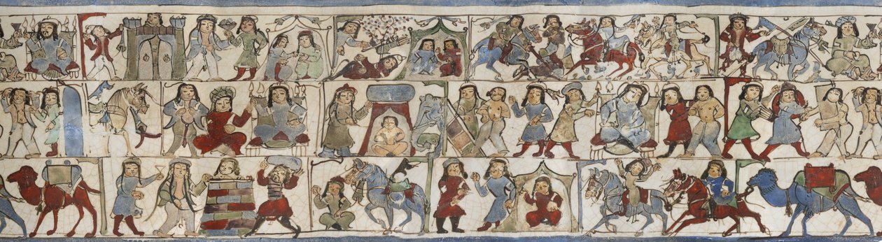 Kádinka zobrazující „Shahnama“, Kashan, Írán, období Saljuq, konec 12. století od Persian School