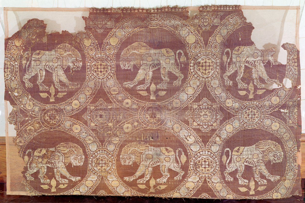 Látka z hrobu sv. Juliána, 3.-5. století (textil) od Persian School