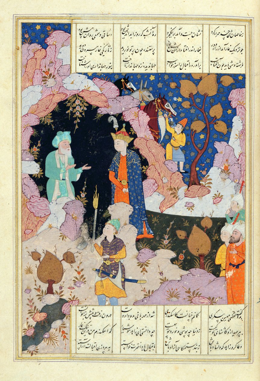 Paní D-212 fol.285a Alexander navštěvuje poustevníka, ilustrace 