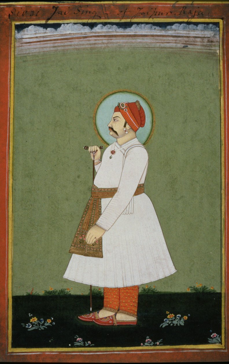 Portrét maharádže Jai Singh II (1700-44) z Džajpuru od Persian School