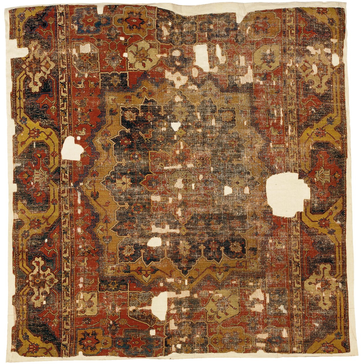 Tabrizský medailon a fragment kartušového koberce, Severozápadní Persie, druhá polovina 16. století od Persian School