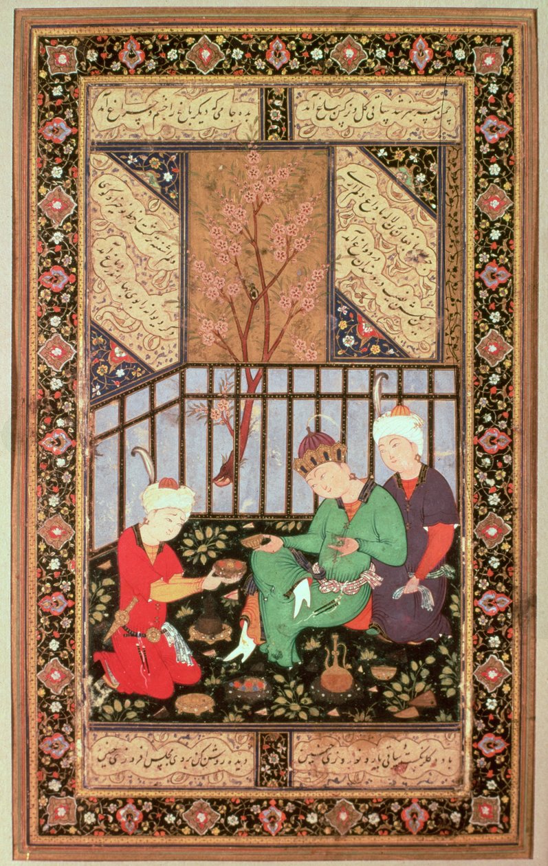 Čajový obřad, 1560-70 od Persian School