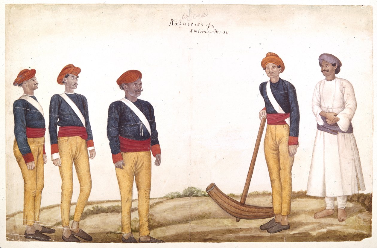 Tent Orderlies, cca 1820-30 (akvarel na papíře) od Persian School