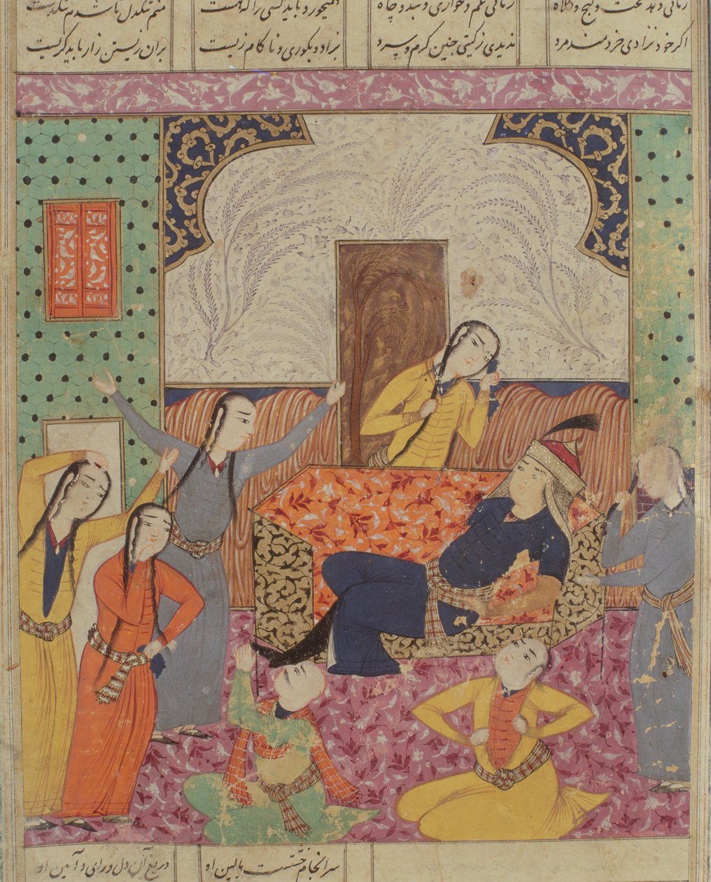 Oplakávání Farude, ilustrace z Shahnama (Kniha králů) od Abul-Qasim Mansur Firdawsi (c.934-c.1020) 1619 od Persian School