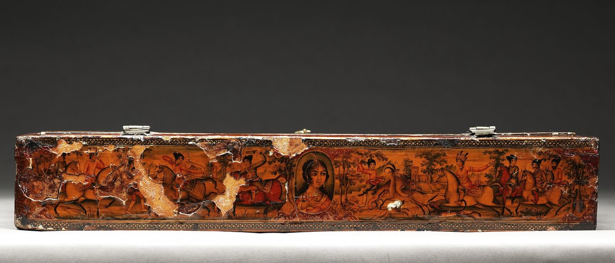 Sada nástrojů zobrazující Svatou rodinu, kolem roku 1830 (kombinovaná média) od Persian School