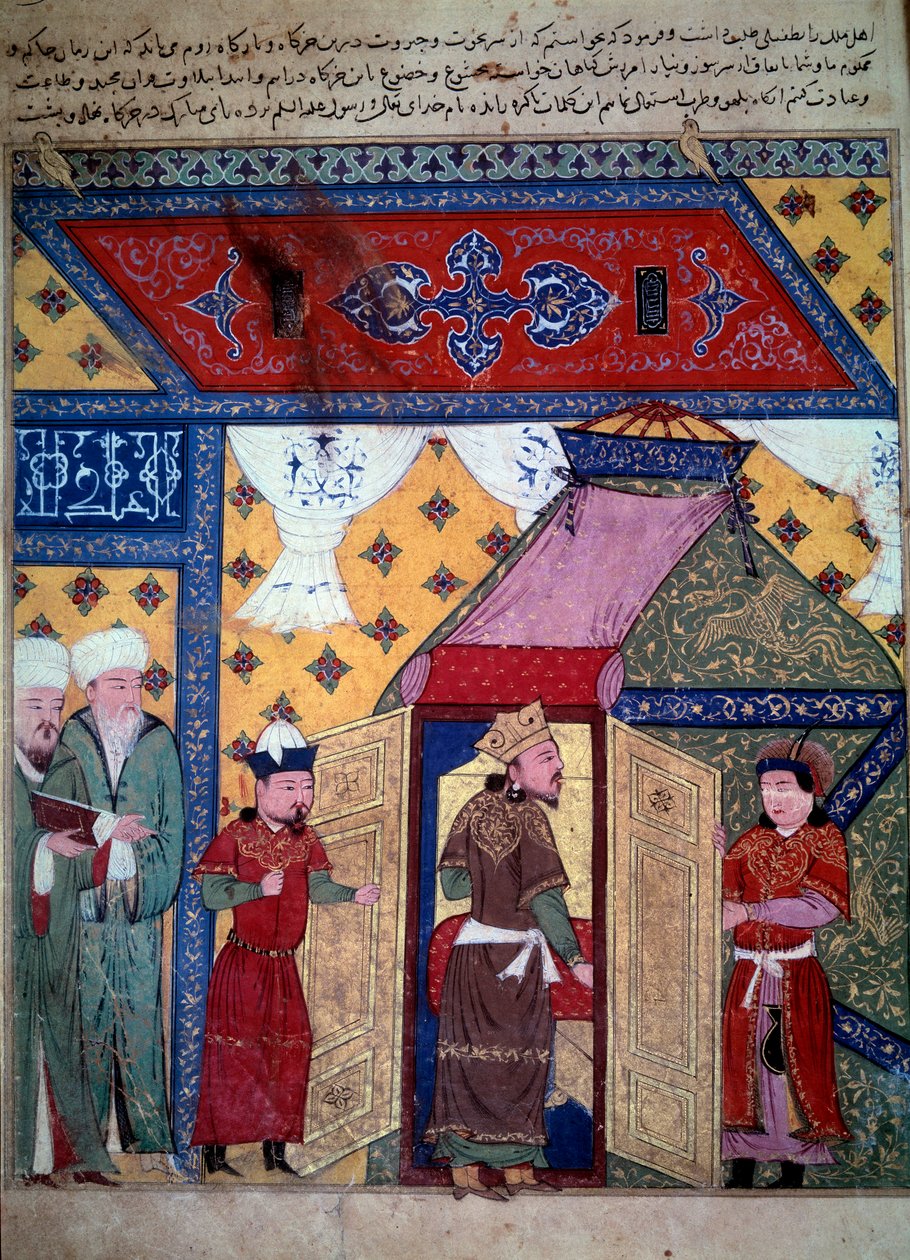 vládce Ghazan (Ghazan Khan nebo Ghazan Mahmud, syn Arghouna a ilkhana z Persie od Persian School