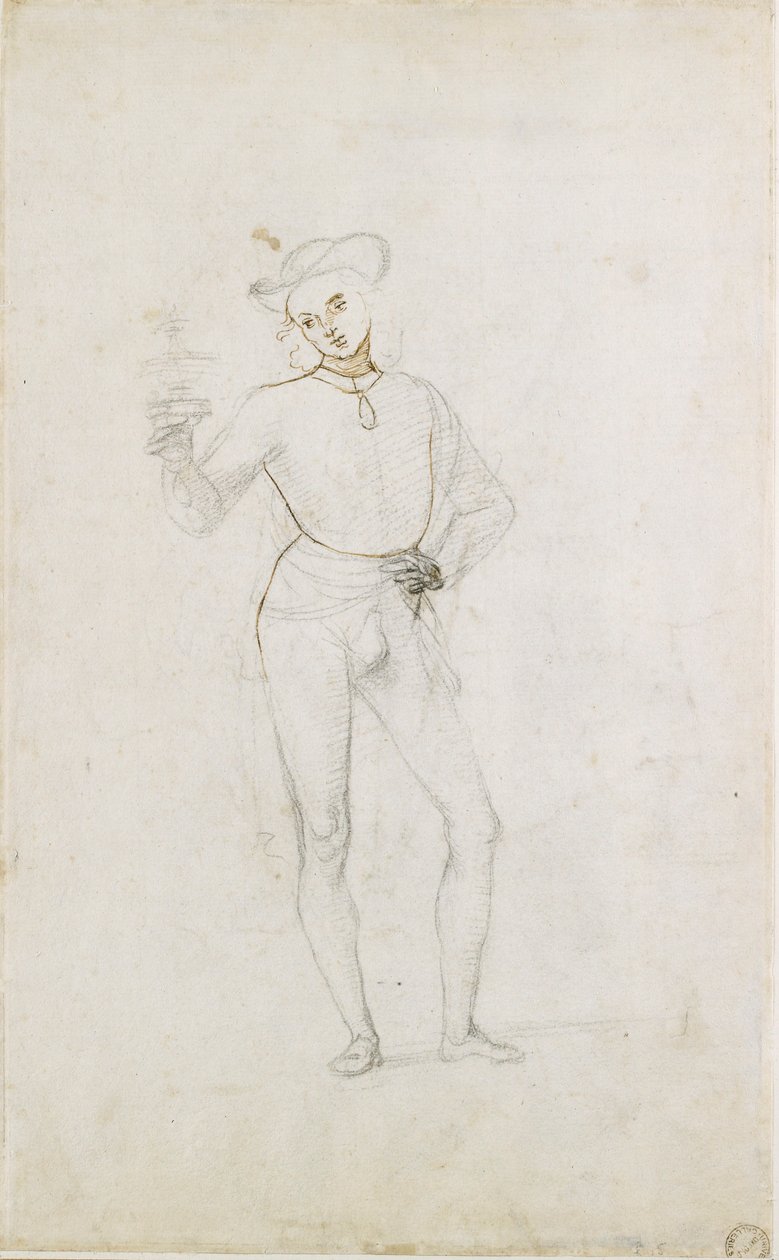 Studie pro postavu v klanění tří králů, c1470-1520 od Perugino