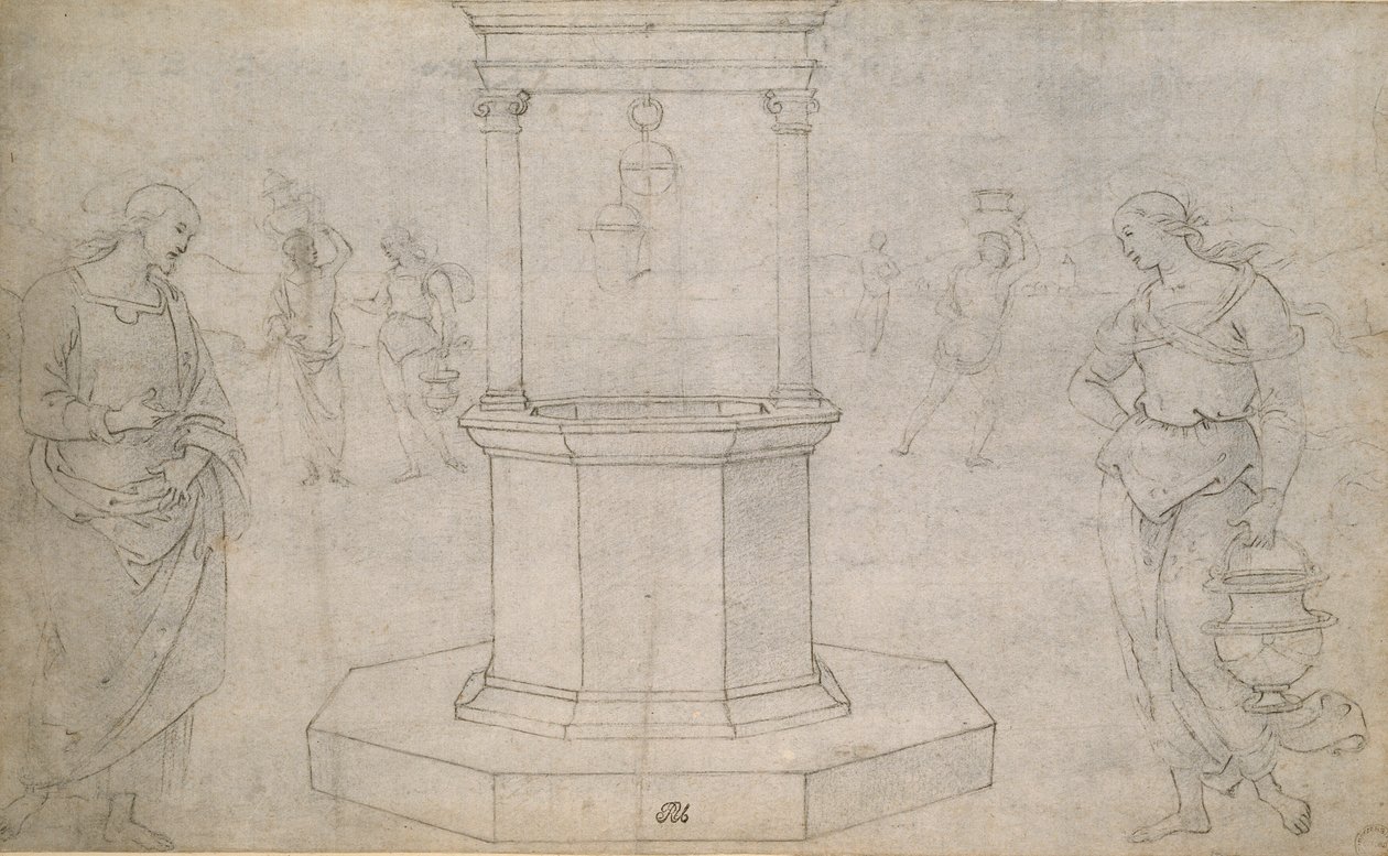 Kristus a žena Samaří, konec 15.-začátek 16. století od Perugino