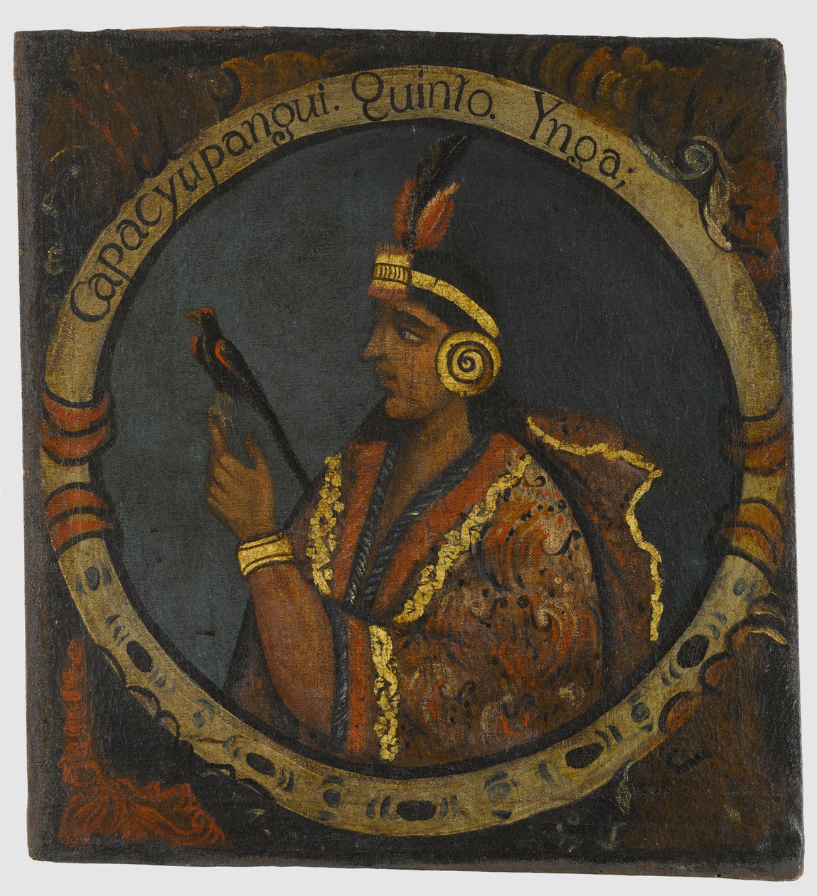 Capac Yupanqui, pátý král Inků, polovina 18. století od Peruvian School
