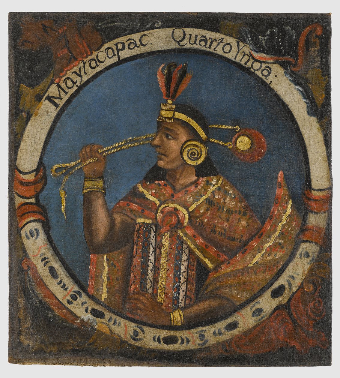 Mayta Capac, čtvrtý král Inků, polovina 18. století od Peruvian School