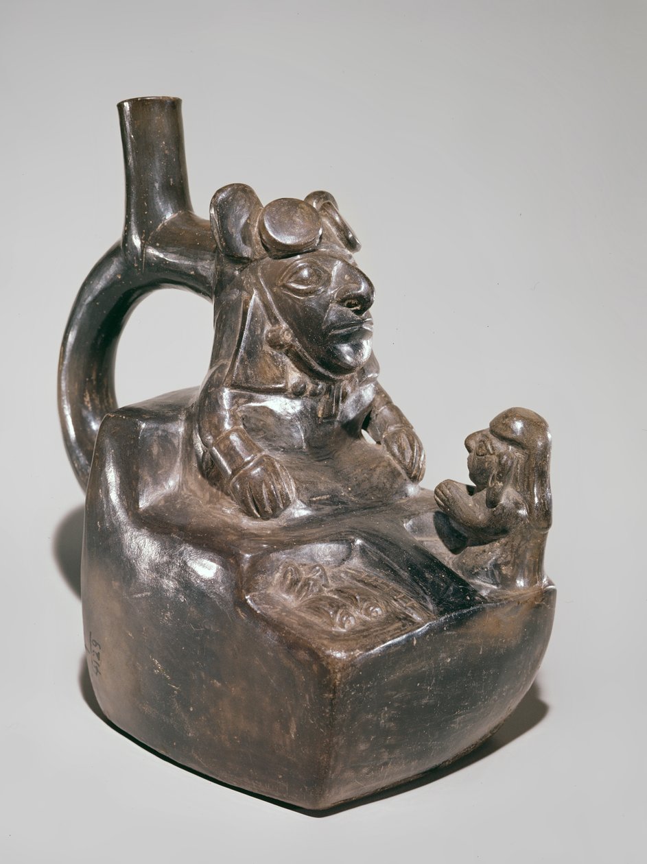 Král přijímá věrnost, Mochica (hliněné nádobí) od Peruvian School