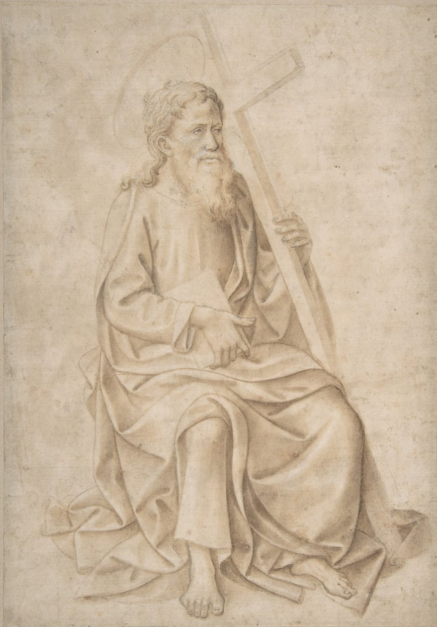 Svatý Filip sedící, držící knihu a kříž, 1422-57. od Pesello Peselli