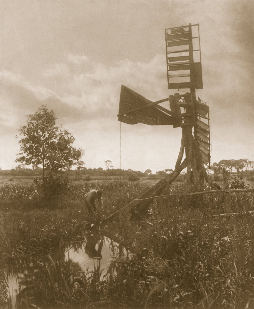 Zničený vodní mlýn, život a krajina na Norfolk Broads, c.1886 od Peter Emerson und Thomas Goodall