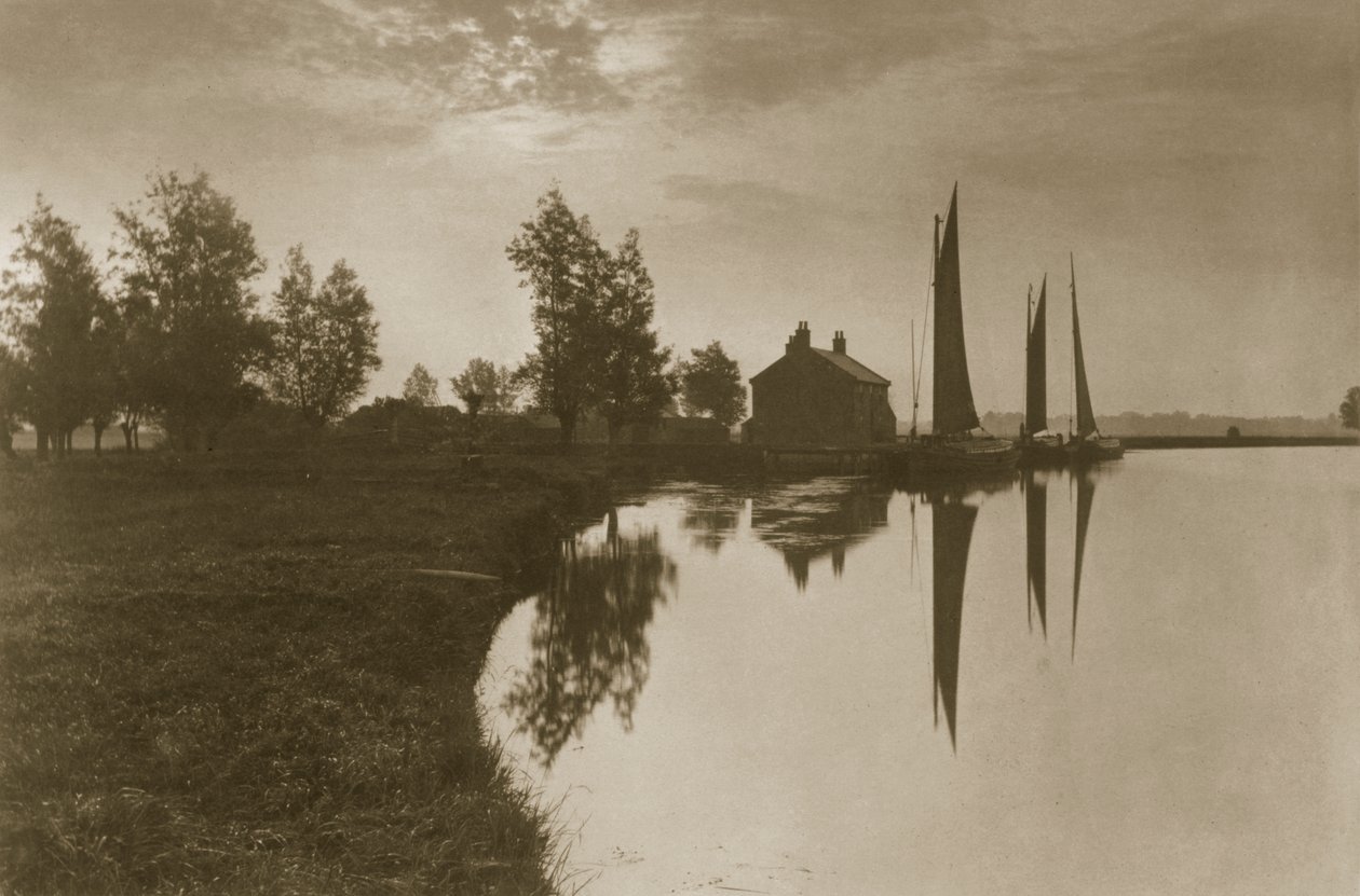 Cantley Whernes čeká na obrat přílivu, kolem roku 1886 od Peter Emerson und Thomas Goodall