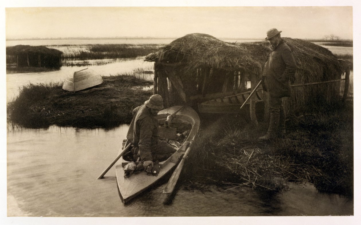 The Fowler Returns, Život a krajina na Norfolk Broads, c.1886 od Peter Emerson und Thomas Goodall