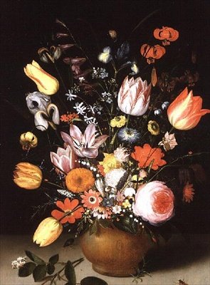 Zátiší jarních květin na římse, 1615 od Peter Binoit