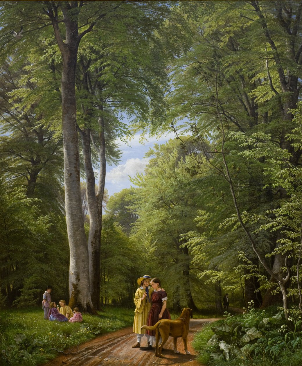 Beech Wood v květnu poblíž Iselingen Manor, Zéland, 1857 od Peter Christian Skovgaard