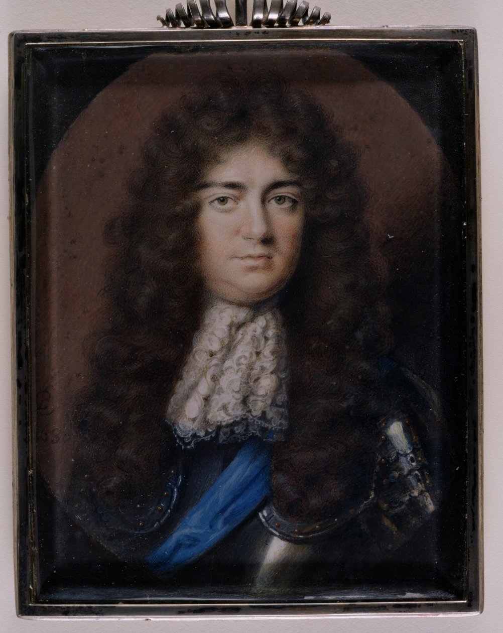 Portrétní miniatura Christophera Moncka, 2. vévody z Albemarle (1653-88) 1680 (wc na pergamenu) od Peter Cross