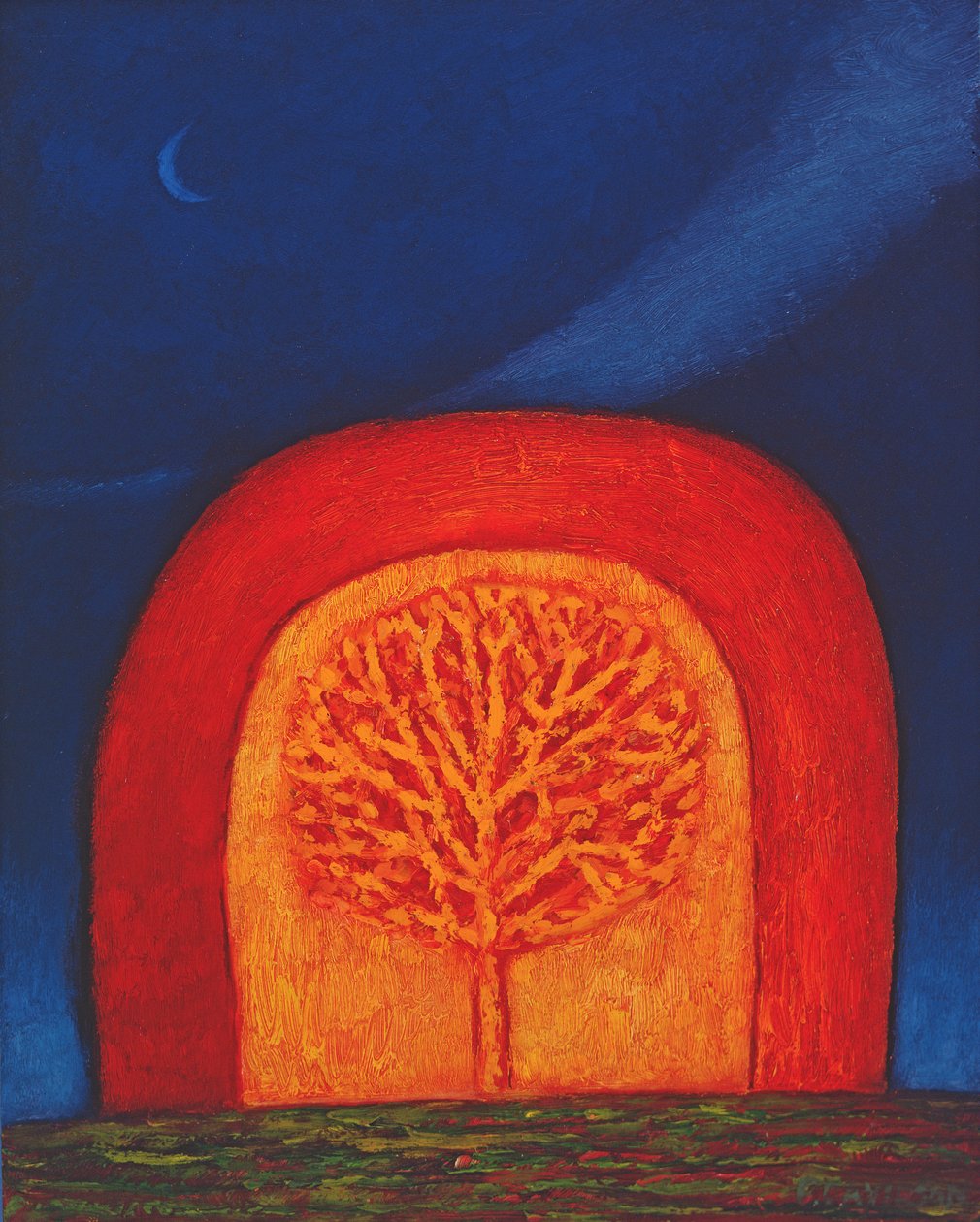 Archway, 1997 (olej na papíře) od Peter Davidson