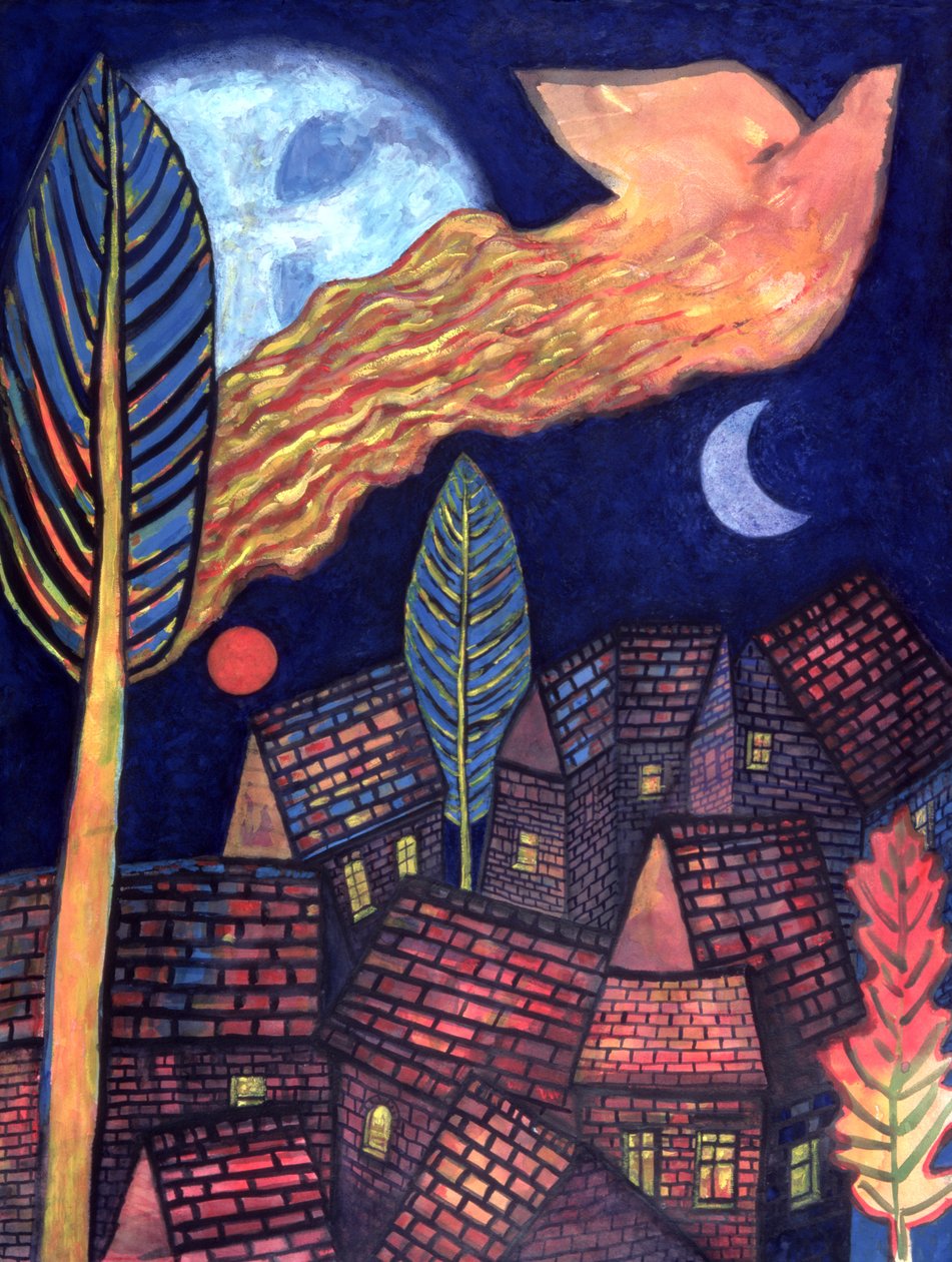 From The Tree To The Sky, 1998 (wc na papíře) od Peter Davidson