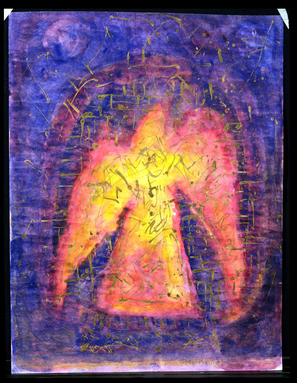 Golden Bird Rising, 1992 (kombinovaná média na papíře) od Peter Davidson