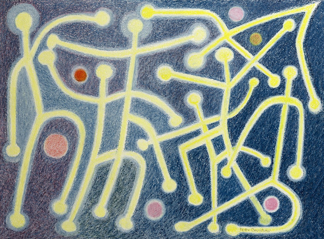 Tanec, 1985 (olejový pastel na papíře) od Peter Davidson