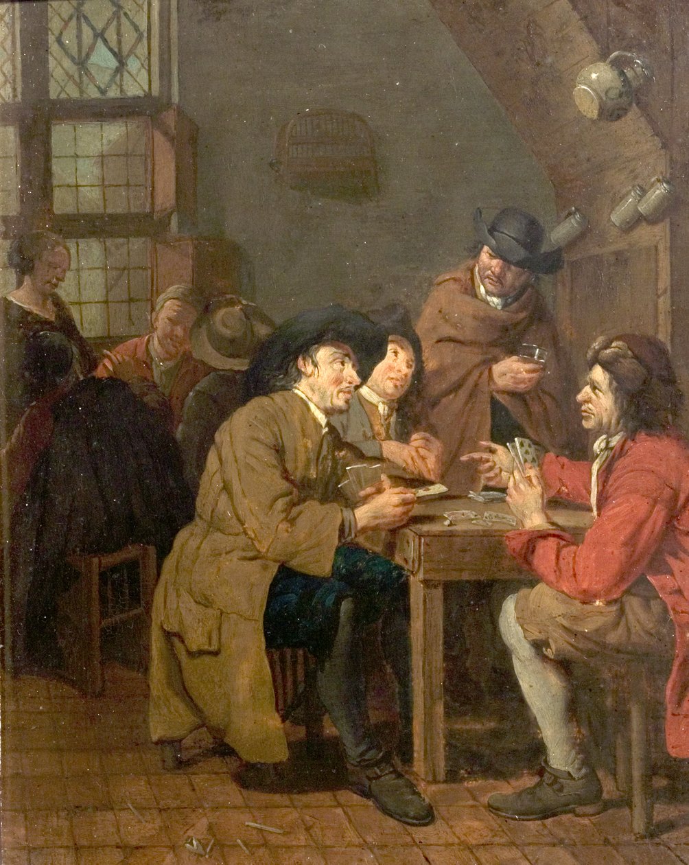 Interiér, hraní karet od Peter Jacob Horemans