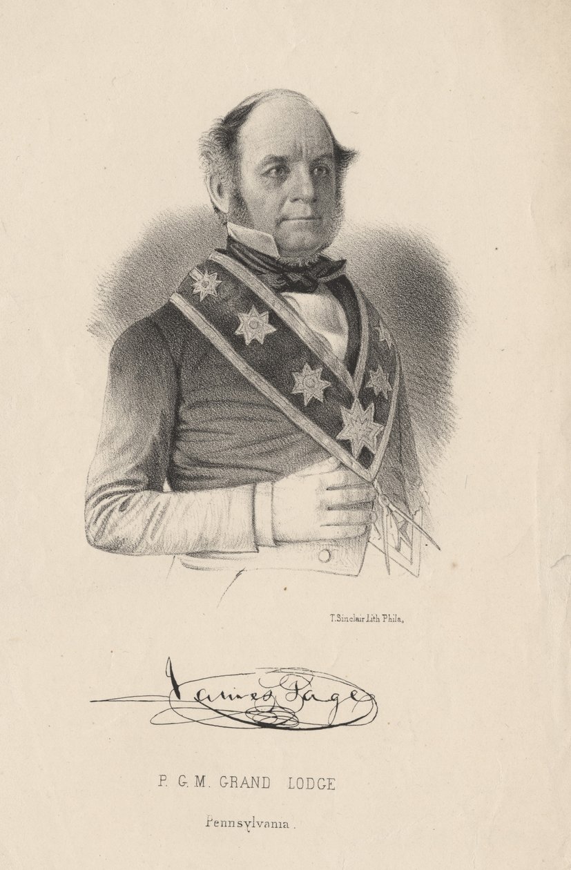 James Page, lito od T. Sinclaira, 1849 od Peter Kramer