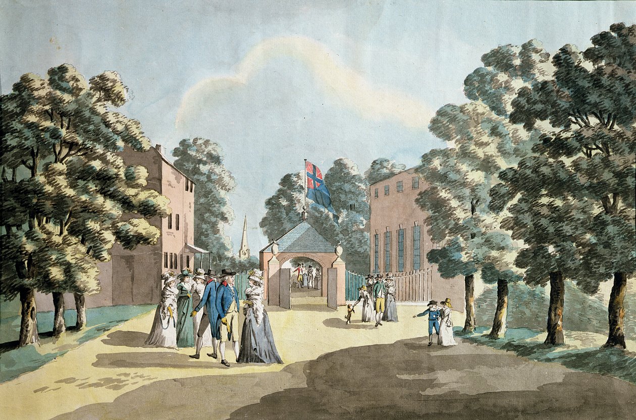 Král George III a rodina v Spa Well, Cheltenham, 1788 od Peter La Cave
