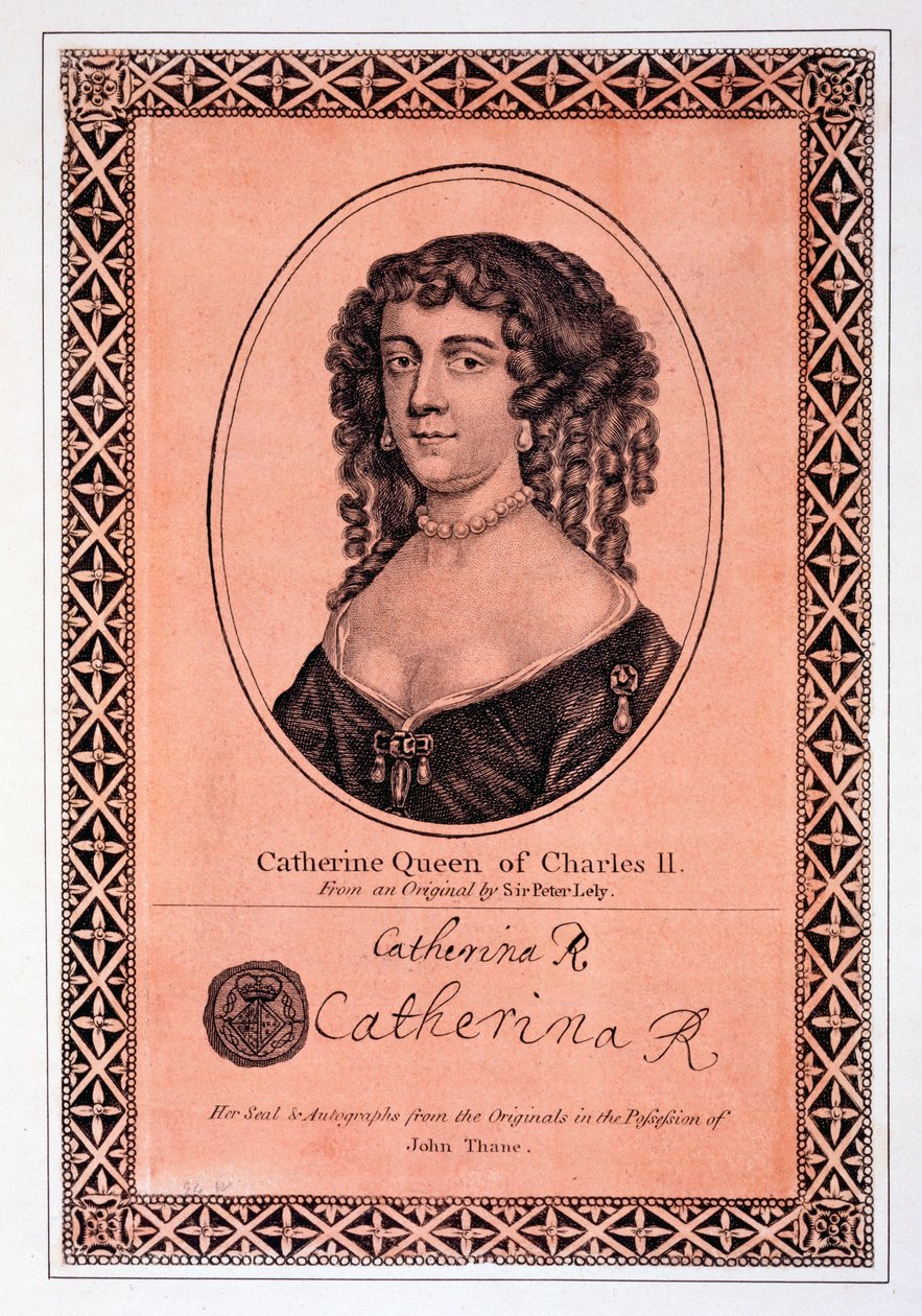Kateřina z Braganzy, královna Karla II od Peter Lely