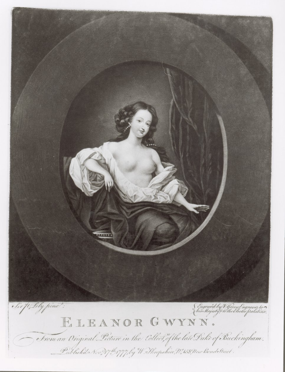 Eleanor (Nell) Gwynne (1650-87) vyryla Valentine Green (1739-1813) 1777 od Peter Lely