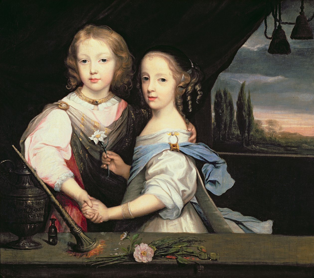 Portrét Winstona a Arabelly (1648-1730) Churchilla, děti sira Winstona Churchilla od Peter Lely