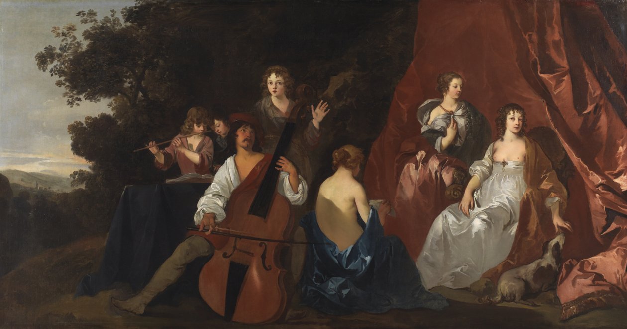Koncert (Lely a jeho rodina) 1640-49 od Peter Lely