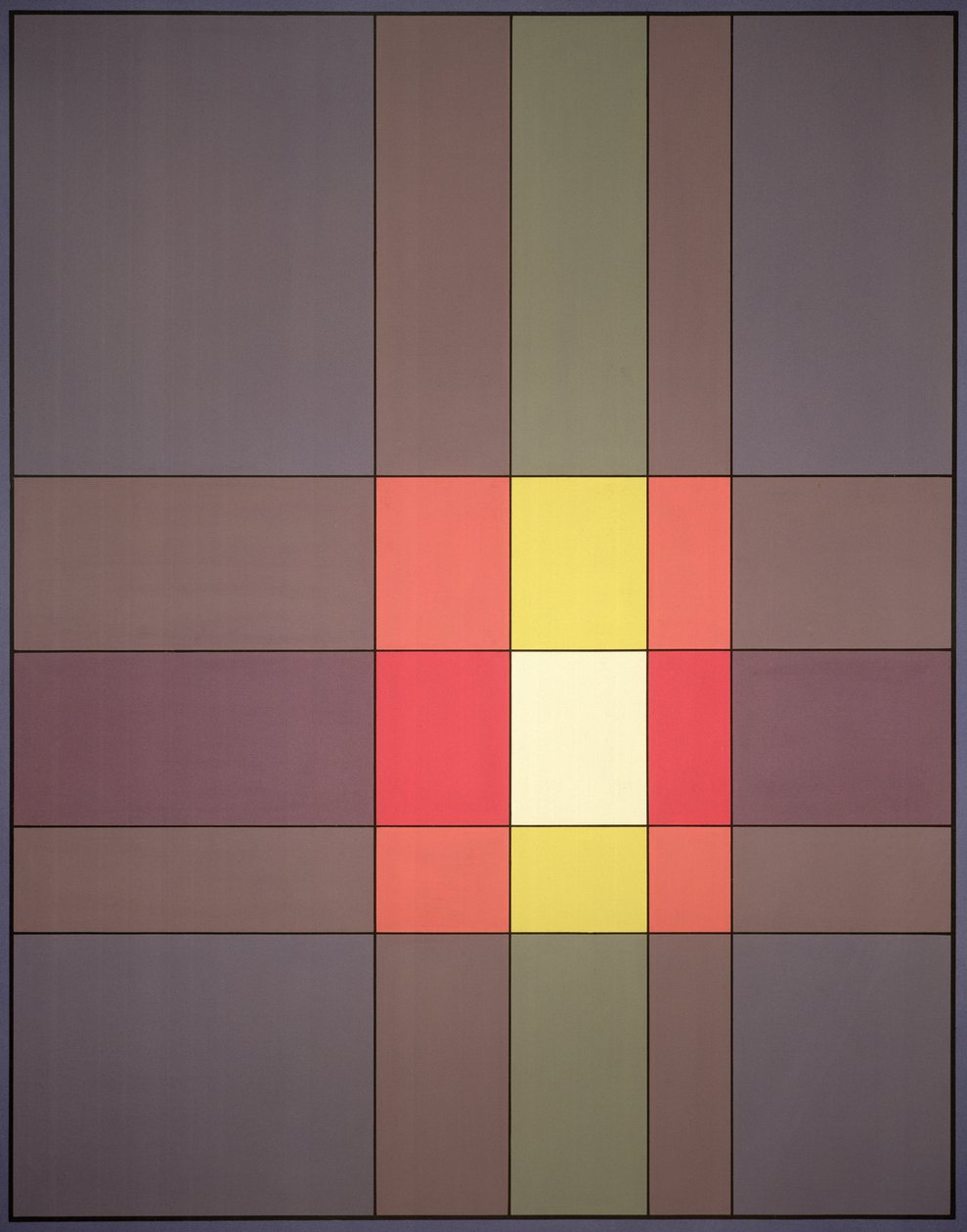 Overlay, 1982 (tempera na papíře) od Peter McClure