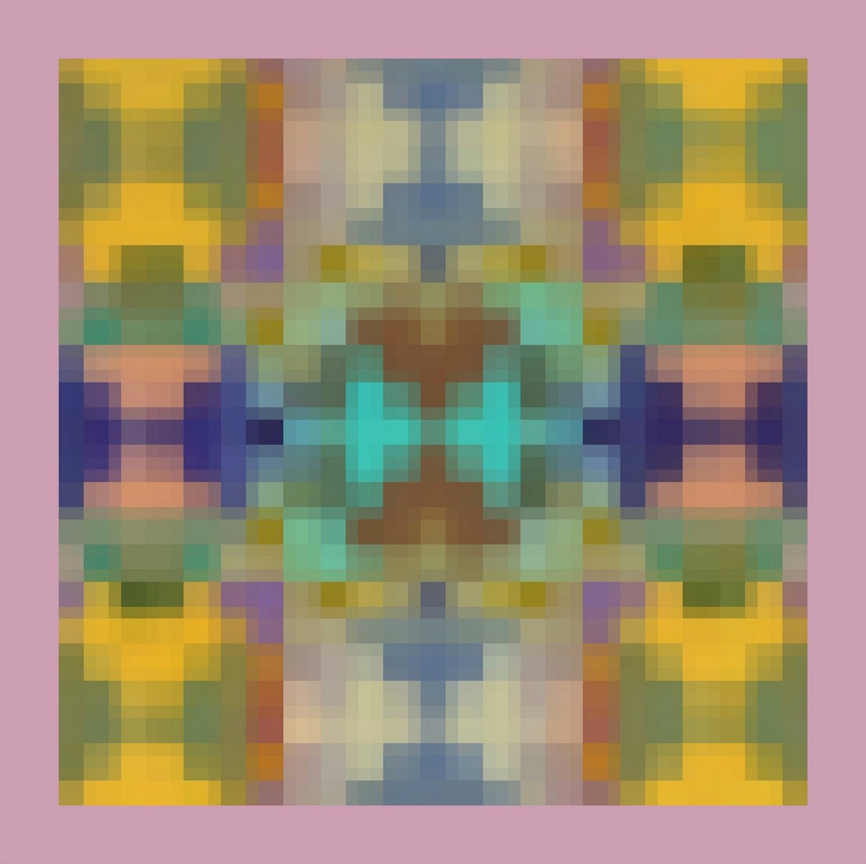 SYMETRICAL OVERLAY.2014, (digitálně vylepšená malba) od Peter McClure
