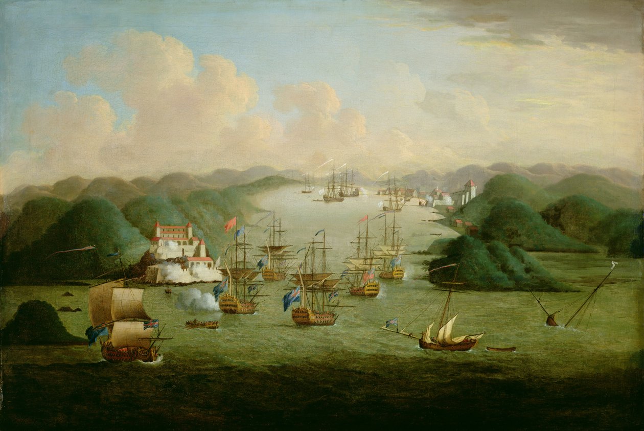 Dobytí Porto Bello v roce 1739 od Peter Monamy