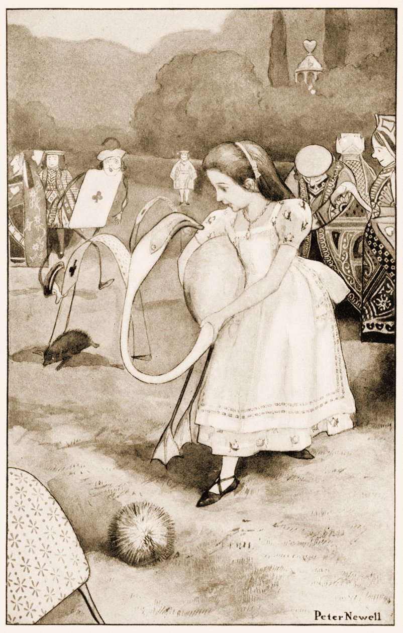 „Otočilo by se to a podívalo by se jí do tváře“, ilustrace k Alence Dobrodružství v říši divů Lewise Carrolla, 1901 od Peter Newell