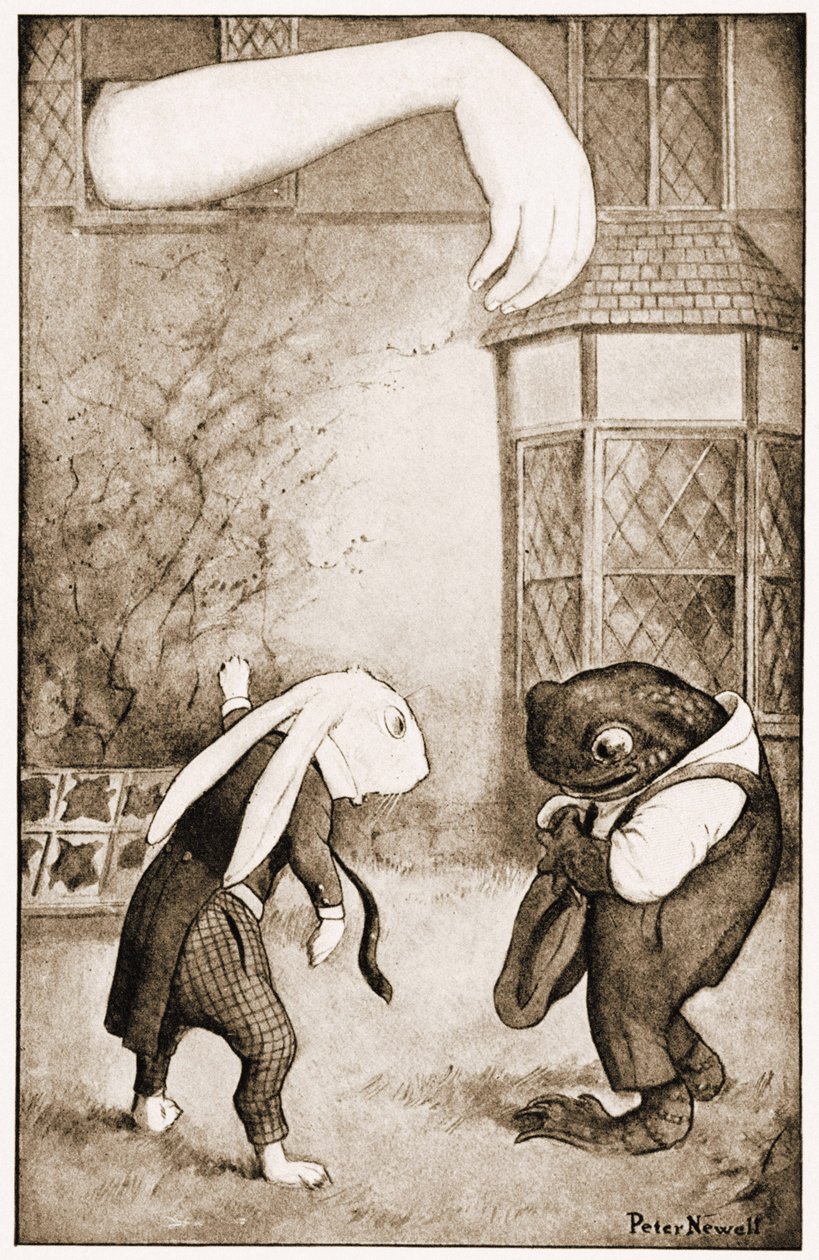 "Co je to v okně?", ilustrace pro Lewise Carrolla Alenka v říši divů, 1901 od Peter Newell