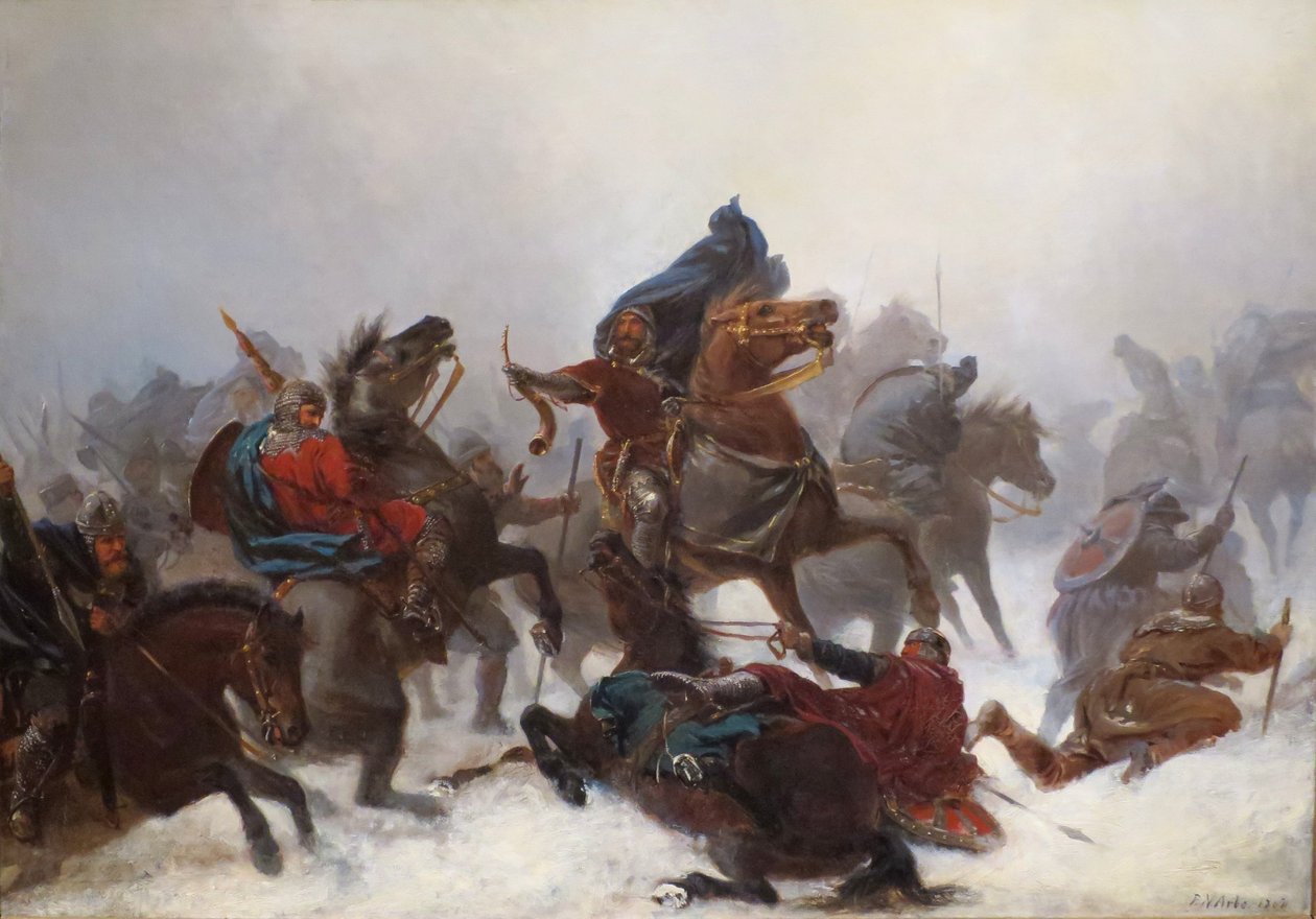 Král Sverre převzal Vossefjellene od Peter Nicolai Arbo