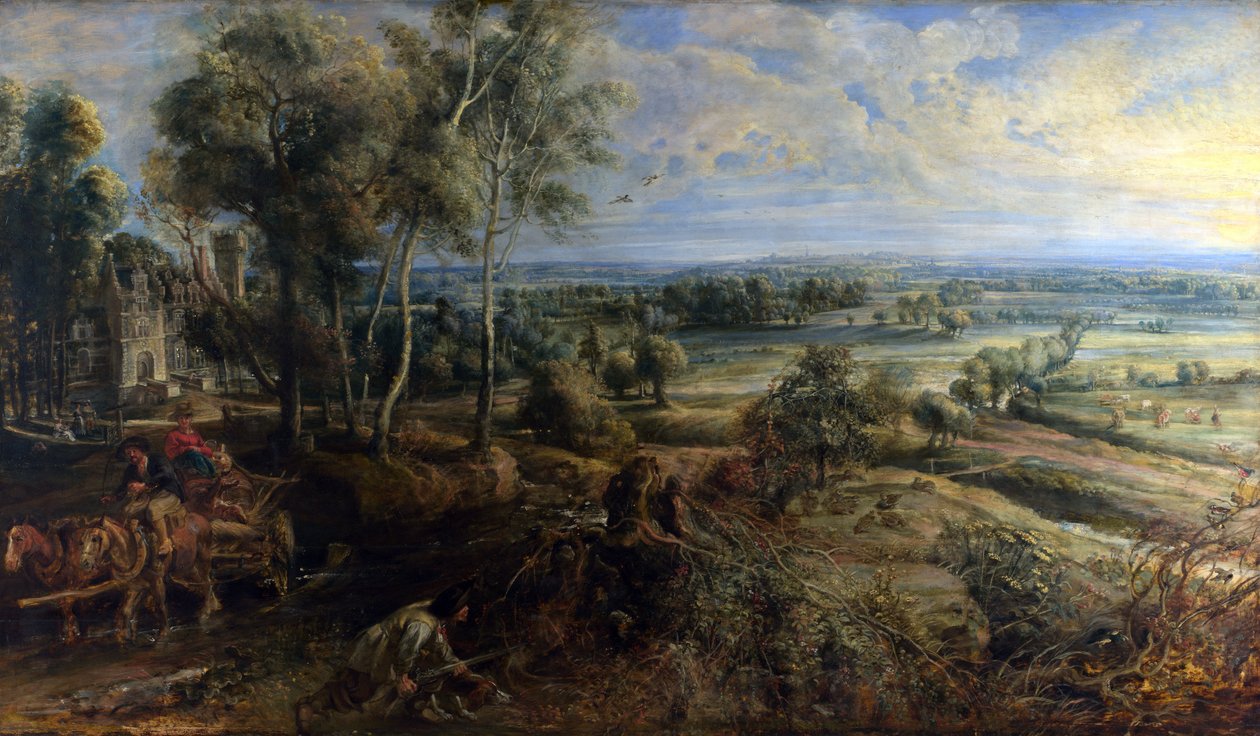 Pohled na Het Steen brzy ráno od Peter Paul Rubens