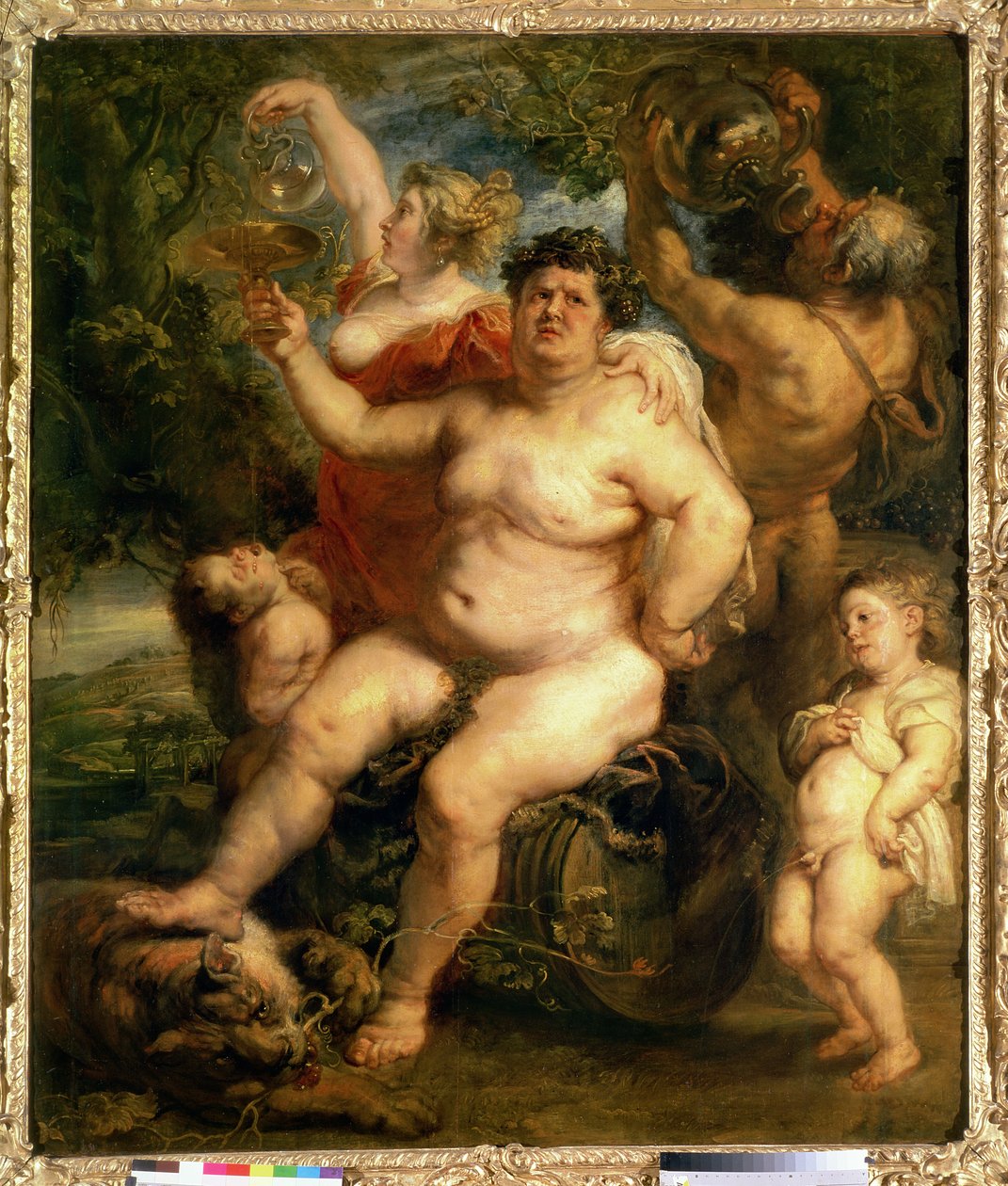 Bacchus, 1636-40 (olej na plátně přenesený z panelu) od Peter Paul Rubens
