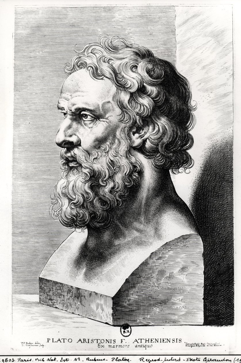 Busta Platóna (asi 427-asi 348 př.nl) vyrytá Lucasem Emilem Vorstermanem (1595-1675) od Peter Paul Rubens