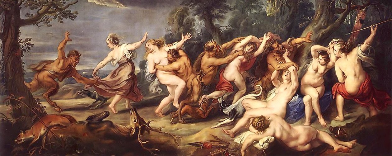 Diana a její nymfy překvapené fauny od Peter Paul Rubens