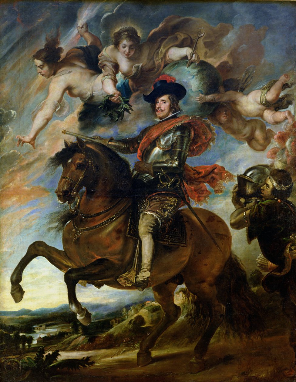 Jezdecký portrét španělského krále Filipa IV. (1605-65) kolem roku 1645 od Peter Paul Rubens