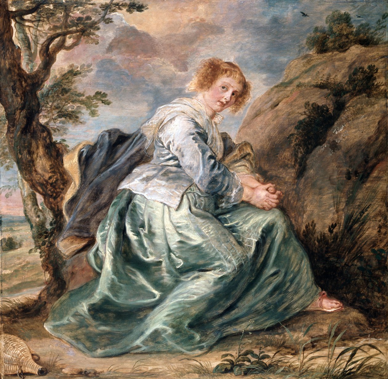 Hagar v poušti od Peter Paul Rubens