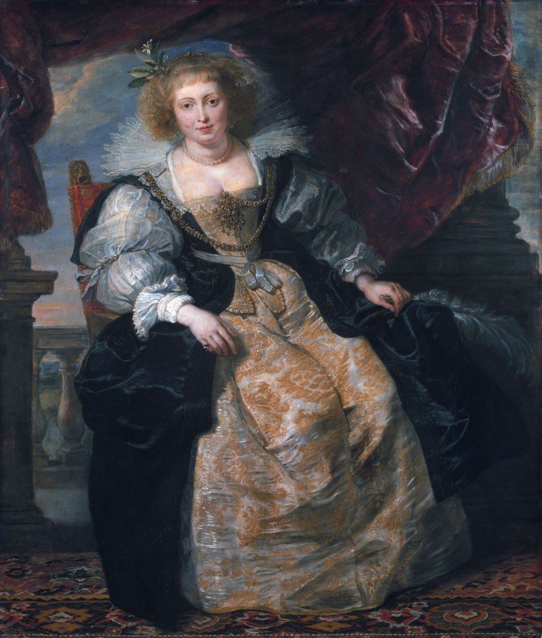 Helene Fourment ve svatebních šatech od Peter Paul Rubens